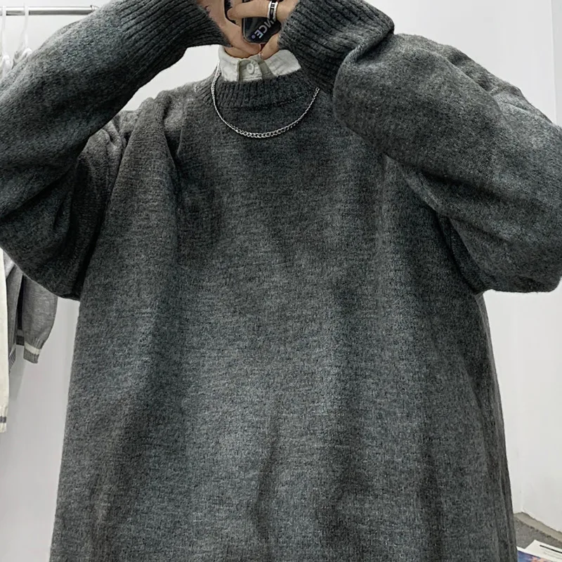 

Korean Tie-dye Sweater Men's Warm Fashion Casual Retro Knitted Pullover Men Clothes Wild Loose Winter Couple Sweater M-2XL