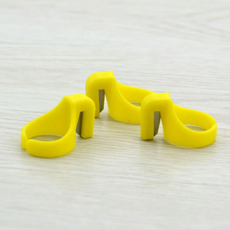 Новинка домашний пластиковый наперсток для швейного Кольца Резак ниток лезвие