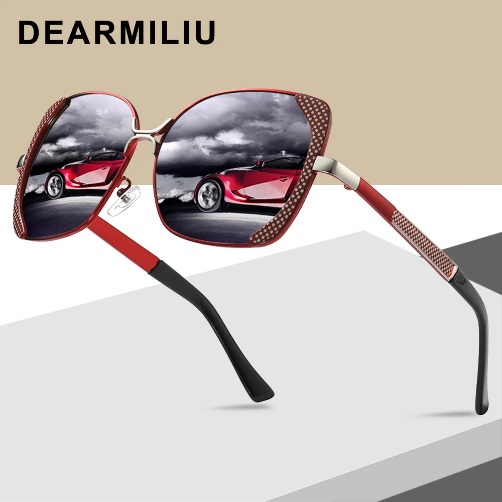 DEARMILIU женские поляризованные солнцезащитные очки 2019 вождения красные