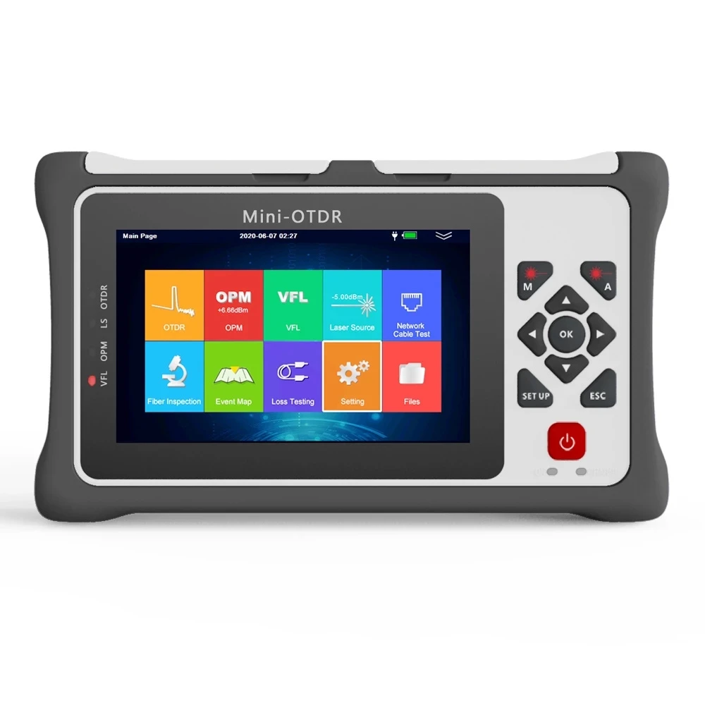 

Mini OTDR SM 26/24dB Multi-language Reflectometer with OPM OLS VFL Touch Screen 1310nm 1550nm Fiber Optic OTDR
