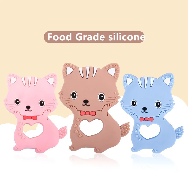 2019 Новинка 1 шт пищевого силикона грызунок с котом бисер ребенок прорезывание