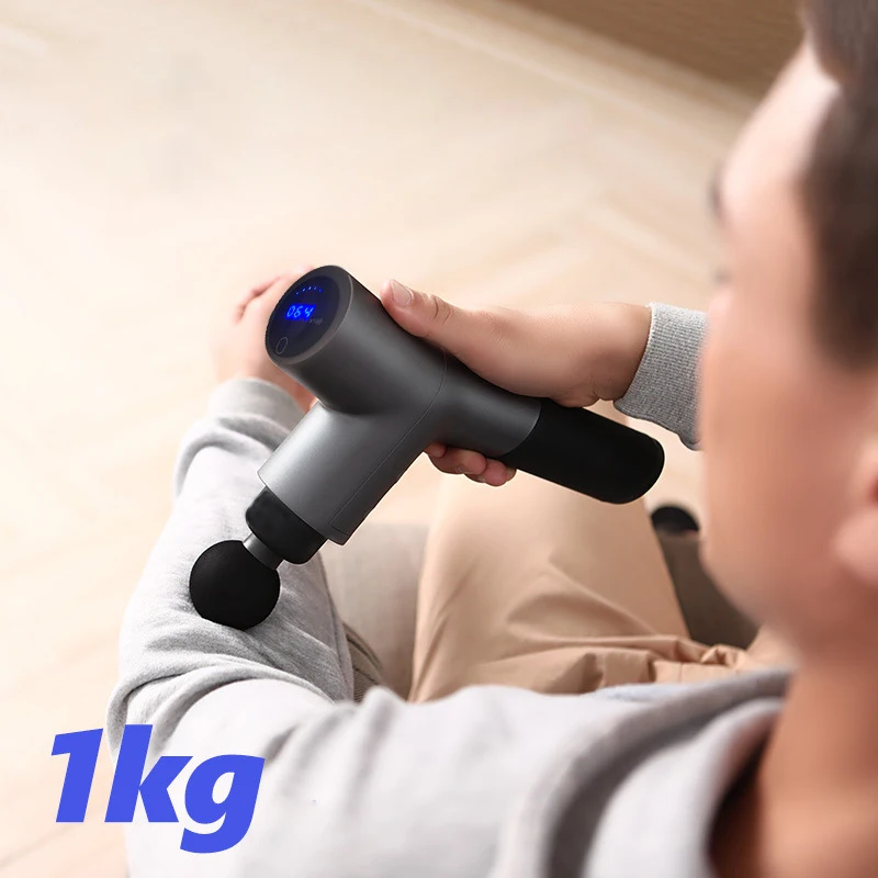 

New Fascia Massage Gun Muscle Massager Fitness Grab Electric Shock Vibration Relaxation LCD Display Body Neck Back Massage Gun