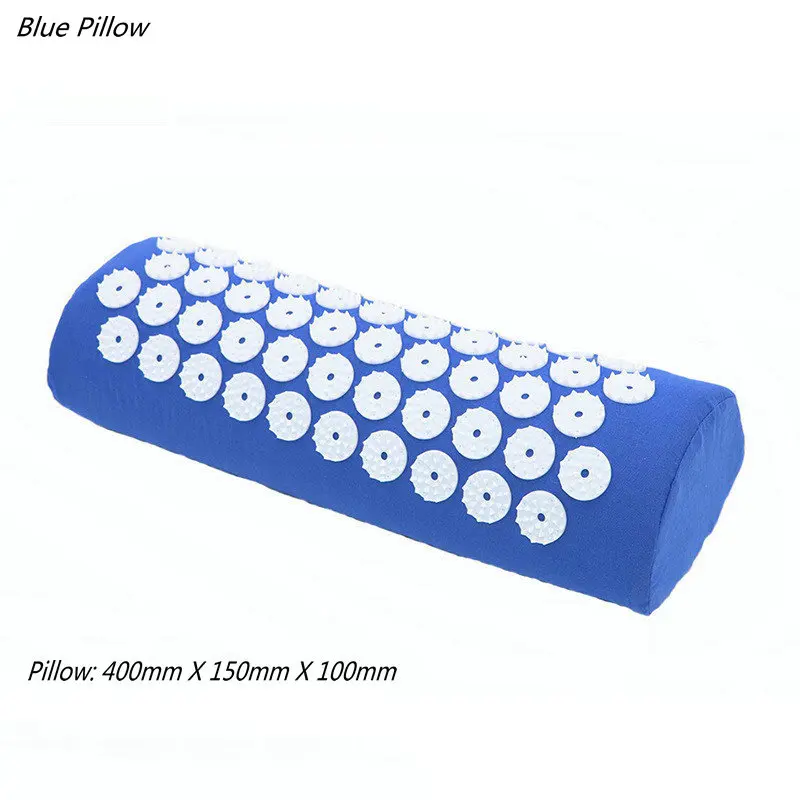 Blue Pillow Массажер подушка Массажный коврик для йоги акупрессур снимает стресс на спине телесная боль Спайк Коврик акупунктурный массаж йога матрас с подушкой - Цвет: Blue Pillow