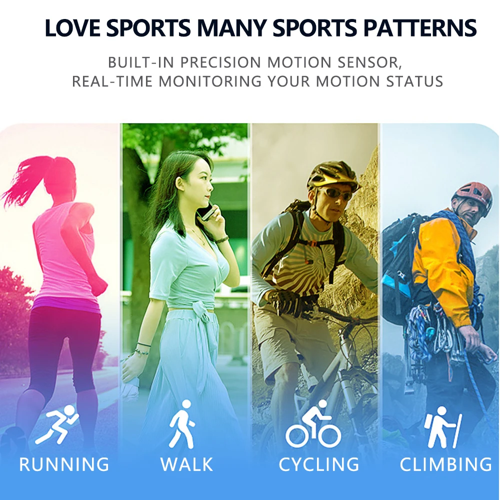 

F16 Smart Bracelet ECG+PPG Pedometer Alarm clock Smart Watch Men Heart Rate Blood Pressure Waterproof Smart Wristband/band