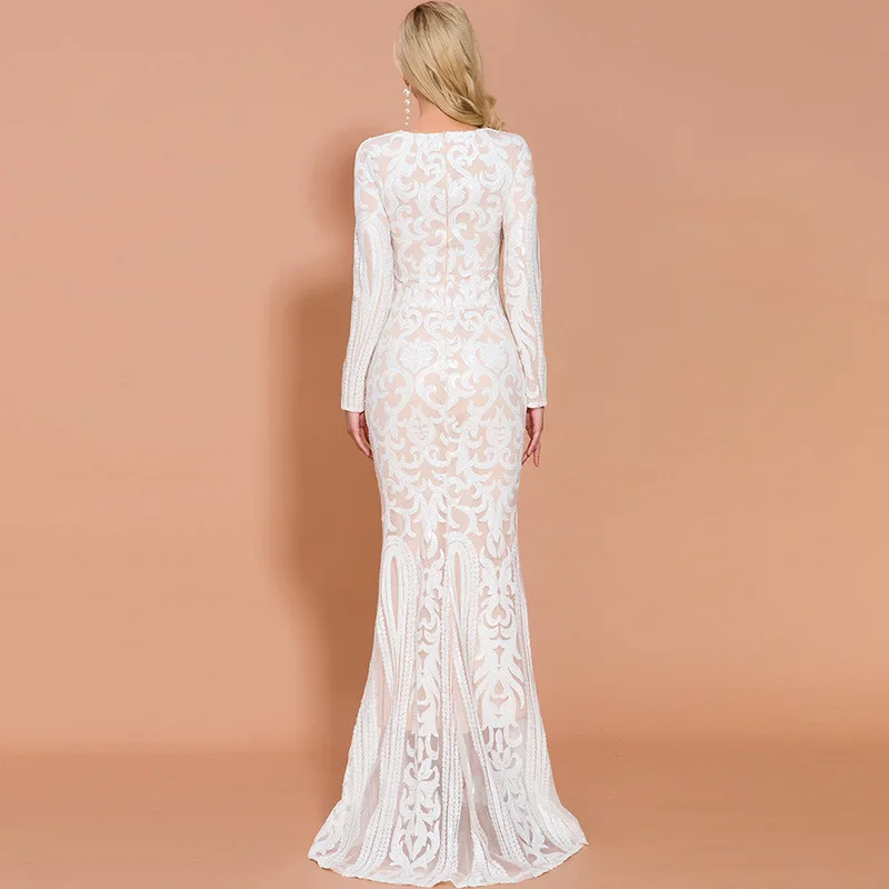 Длинное платье для выпускного вечера белое золотистое черное платье-футляр с