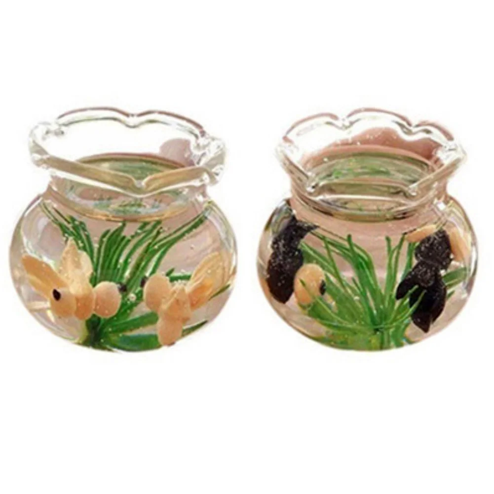 1/12 миниатюрный аквариум для золотой рыбки кукольный домик гостиной Декор сцена