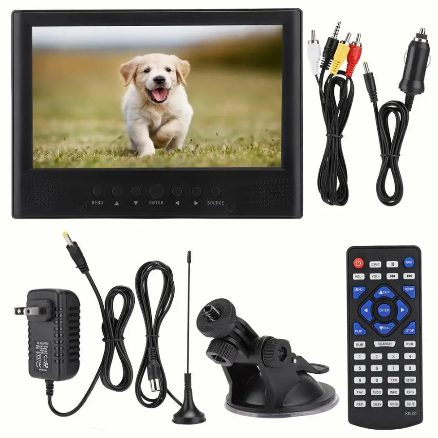 9 дюймовый фронтальный динамик LEADSTAR DVB T/T2 цифровой Телевизор с разъемом для