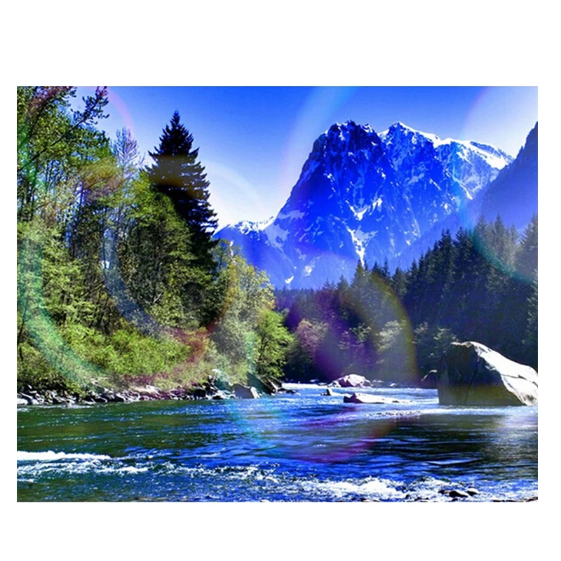 

5D DIY Diamond Painting " landscape Tree" Embroidery Full Round Diamond Cross Stitch Rhinestone Mosaic Painting Gift Decor