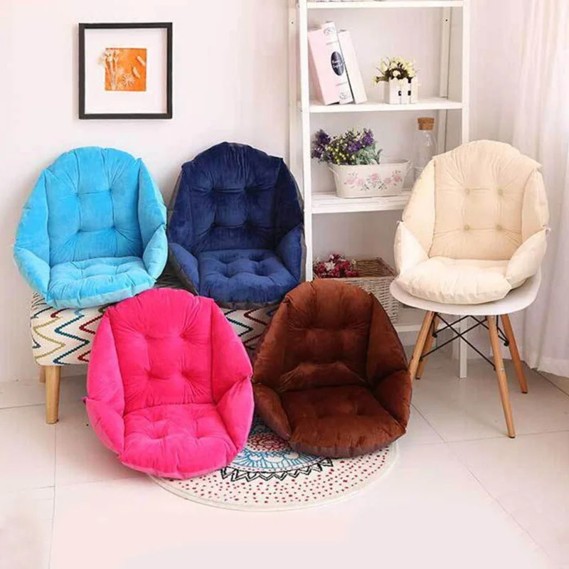 Теплая подушка для стула мягкое плюшевое утолщенное сиденье поясницы поддержки