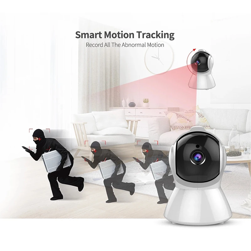 SecuPlug + 2.0MP IP Камера 1080P AI тела автоматическое отслеживание H.265 кабельным