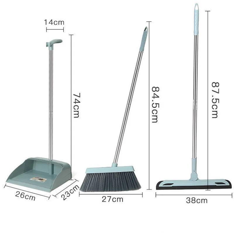 

Household Multifunctional Broom and Dustpan Set Bathroom Cleaning Artifact Window Cleaning Tool Non-Stick Hair Cleaning Broom