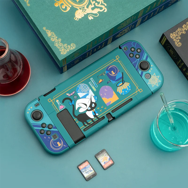 

Geekshare Nintend Switch Alchemy Cat Shell Cartoon Magic Potion Fairy League Hard Back Girp Shell Cover For Nintendo Switch