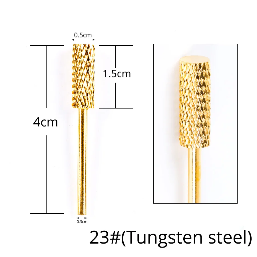 Alileader Nail Draill For Electric Drill Ceramic Drill Nail For Nail Art Instrument Safe Cutter For Cutter Manicure - Цвет: 23