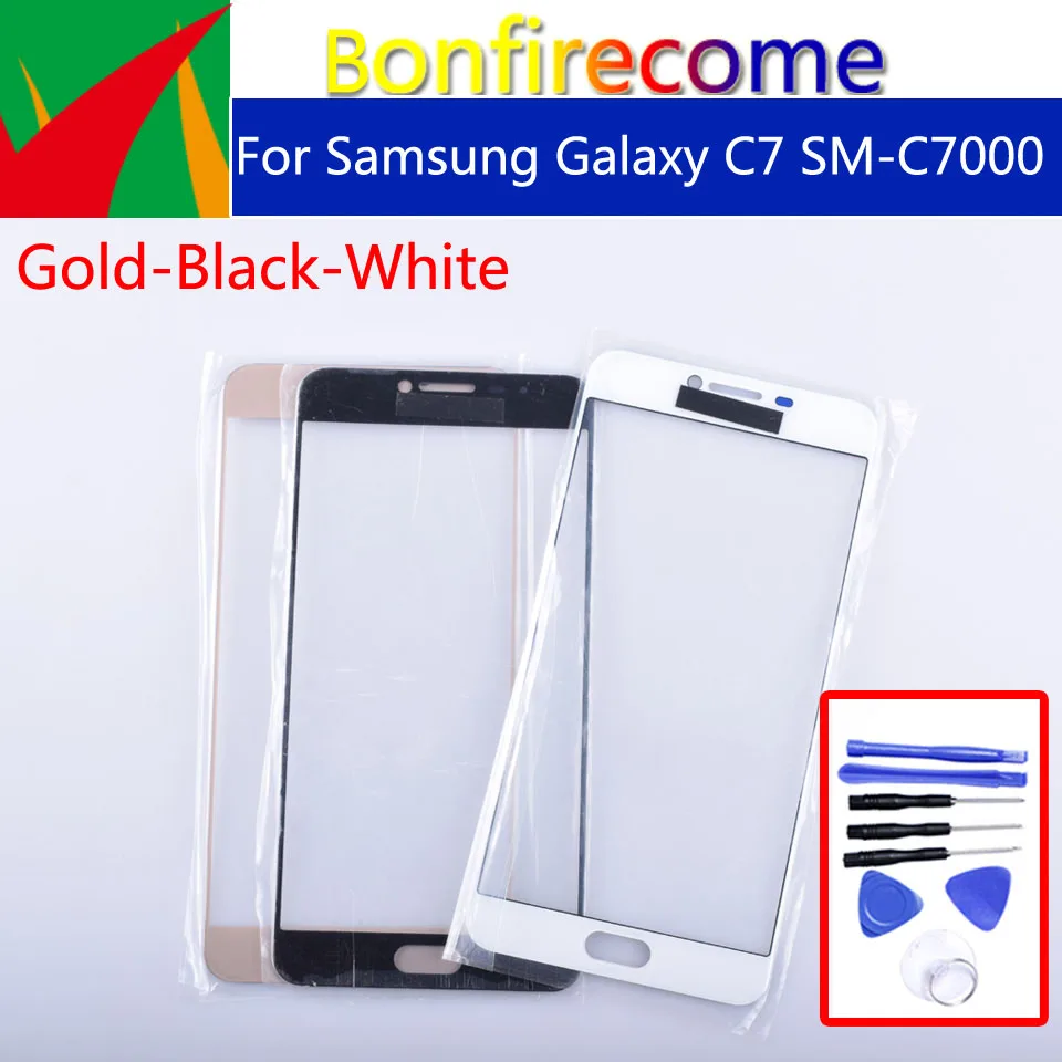 ЖК-дисплей 5,7 дюйма для Samsung galaxy C7 C7000, переднее Сенсорное стекло, внешняя линза, замена