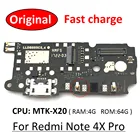 Новая плата зарядного устройства PCB Flex для Xiaomi Redmi Note 4 MTK Helio X20  Note 4X Pro, разъем USB-порта, док-станция, зарядный ленточный кабель