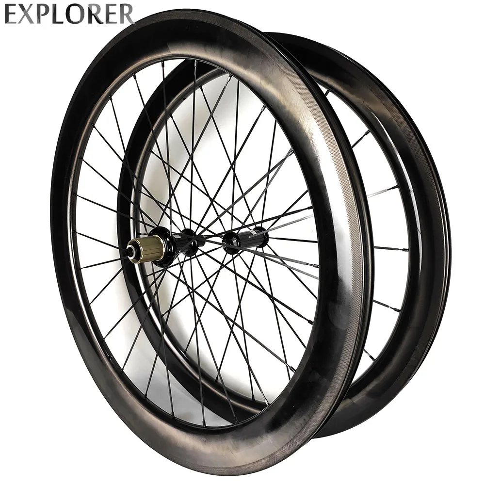 

EXPLORER Carbon-Wheelset Road Bike wheels 80mm*26mm Special Rim Brake 700C Racing R39 Ceramic Clincher Tubular Type wheel