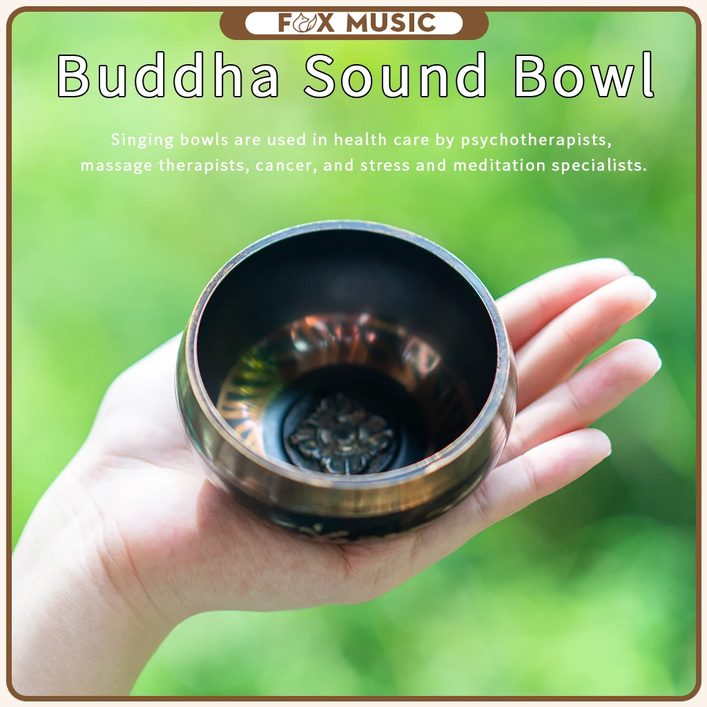 

Античная светло-коричневая чаша тибетская Поющая чаша набор красивый звук для комплексного лечения медитации Релаксация Будды звуковая ча...