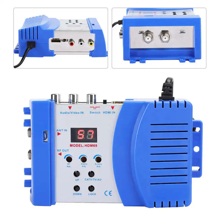 

Digital AV to RF modulator, hdm69 transmitter, VHF converter, UHF pal standard portable eu100-240v
