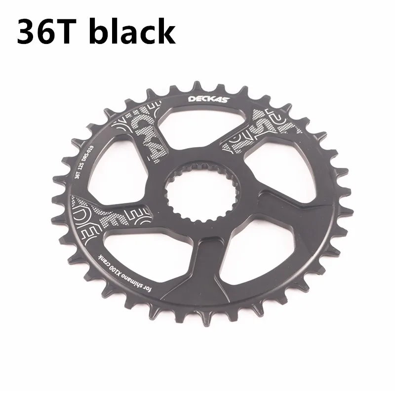 36T black DECKAS, 12 Скоростей, круглая цепь, центральный замок, MTB велосипед, 32 T, 34 T, 36 T, 38 T, зубная пластина, запчасти для M7100, M8100, M9100, шатун - Цвет: 36T black