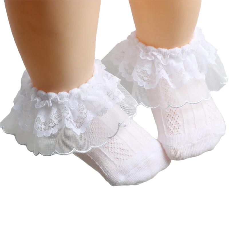 

Toddler Baby Girl Socks Ruffle Lace Design Kids Summer Thin Lace Princess Socks Infant Children Casual Socks