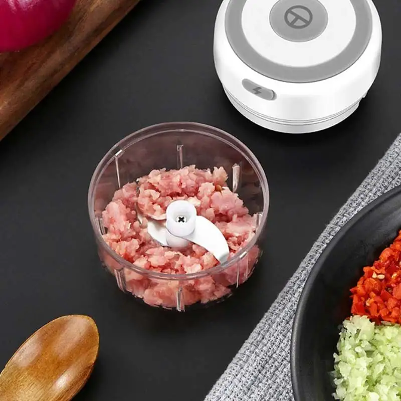 

Mini USB wireless electric garlic masher meat grinder food chopper kitchen tool