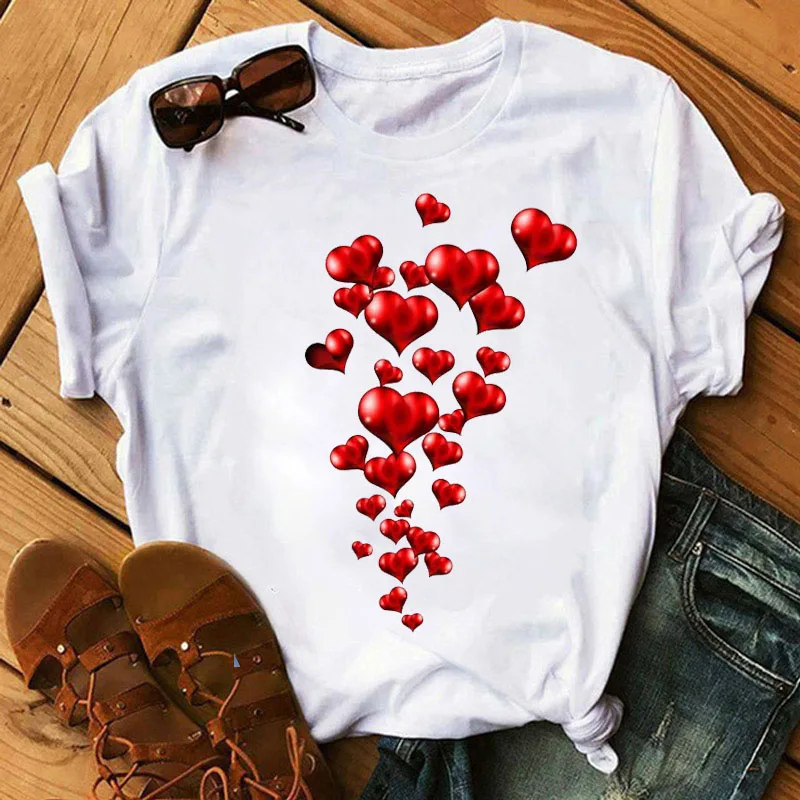 

Summer Tshirts Tops Lady Clothes Womens Clothing Tee Female T Shirt Women T-shirt Graphic Book Flower Painting Print Fashion