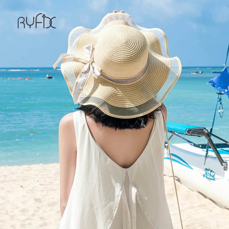 

Соломенная шляпа RYFIX, женская, летняя, дышащая, складная, # JX22, 2021