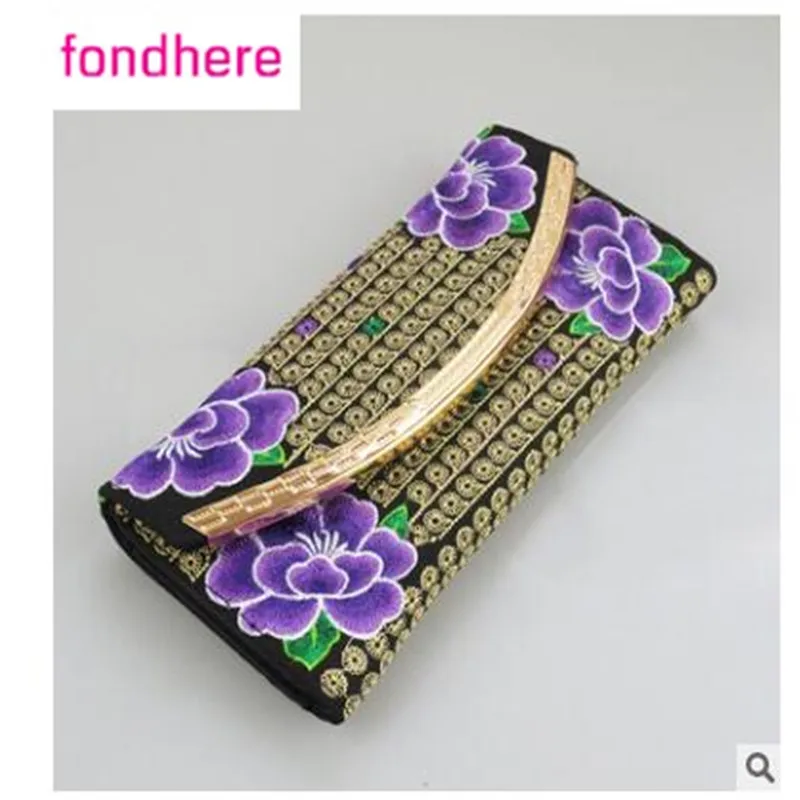 Fondhere Юньнань этнический стиль вышивка практичный многофункциональный флип