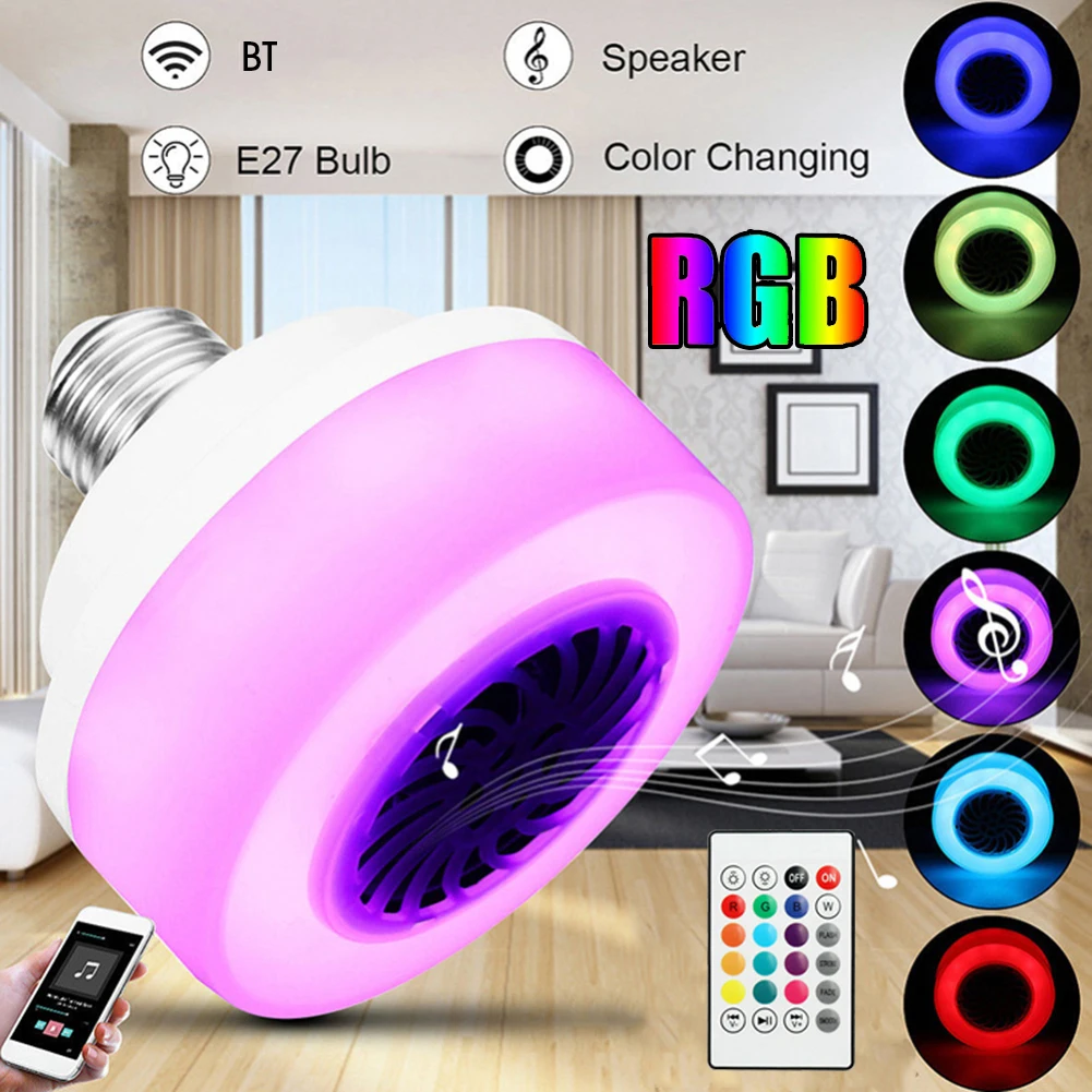 

ANENG 220V E27 RGB LED Bulb Lights 30W RGBWW Light 110V LED Lampada Changeable Colorful RGBW LED Lamp With IR Remote Control