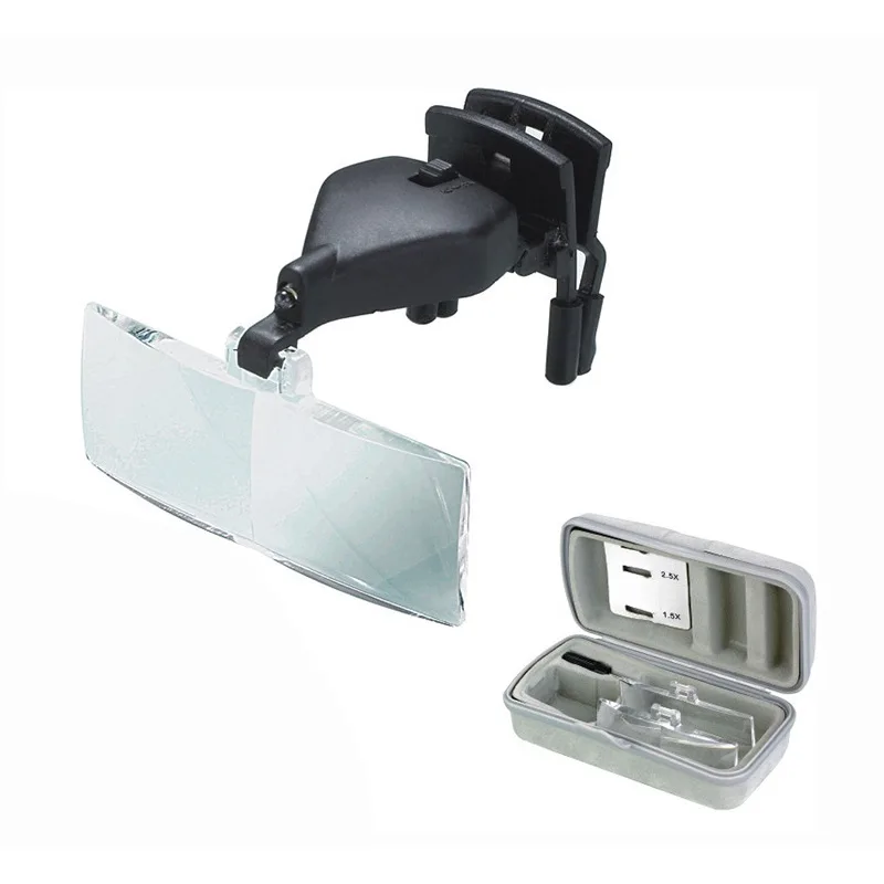 Регулируемая пластиковая увеличительная линза с 3 линзами 1 5x 2 увеличительное