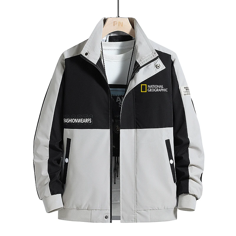 

Национальное отправление, одежда, авиаторская куртка с воротником-стойкой, мужская повседневная приталенная бейсбольная куртка, новая вес...
