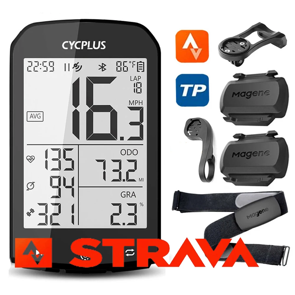 

CYCPLUS M1 Bike Speedometer GPS Cycling Computer Strava ANT+ Magene Sensor Wireless MTB Road Cycle Odometer Bicycle Accessories