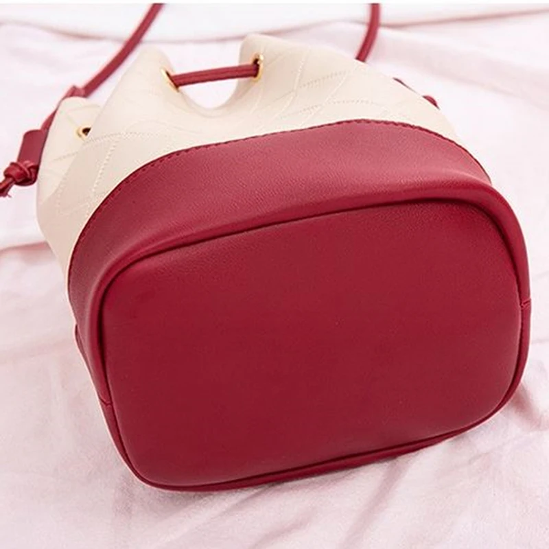 

Vintage Small Women Bucket Bag For Luxury Handbags Women Shoulder Bags Designer Girls Drawstring Messenger Crossbody Bag