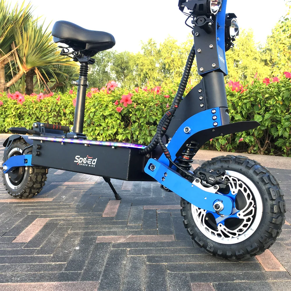 SpeedBike 7000W Scooter with 11inch Big Wheel Kick scooter elektro e bike fast speed adult | Спорт и развлечения