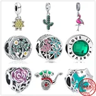 Браслет Pandora женский из серебра 925 пробы, с подвеской-шариком