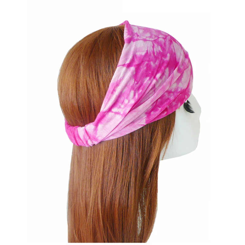 3 шт. женские резинки для волос йоги эластичные широкие повязки на голову цветной