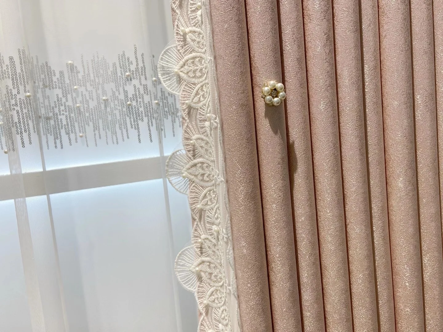 Занавеска для гостиной современная маленькая ярко-розовая жаккардовая