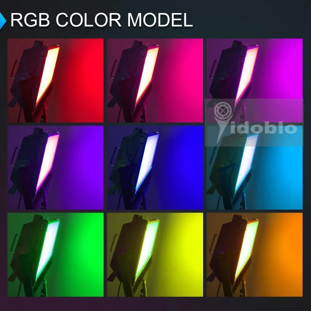 

Yidoblo AI-2000C RGB Studio Lamp 200W LED Soft Light Special Effect Light Photographic Lighting Shooting Light For Studio Video