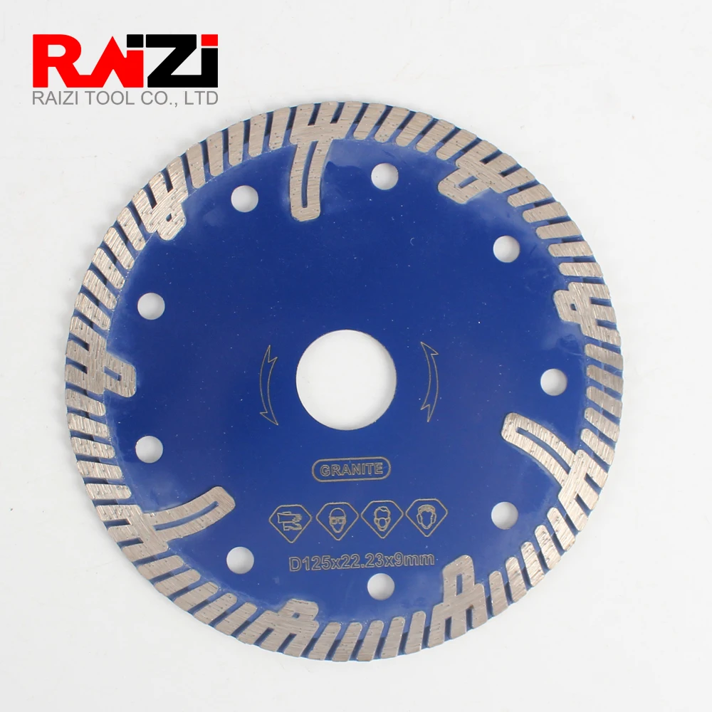 Raizi 125/150 мм Turbo диск для сухой резки T тип непрерывный обод кварца инженерный