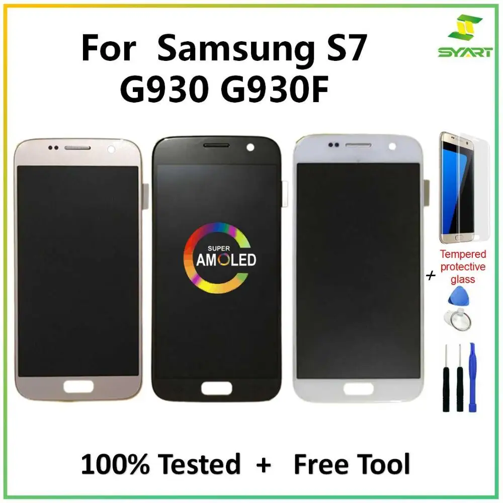 Для Samsung Galaxy S7 G930 ЖК дисплей сенсорный экран дигитайзер сборка для G930F G9300 SM