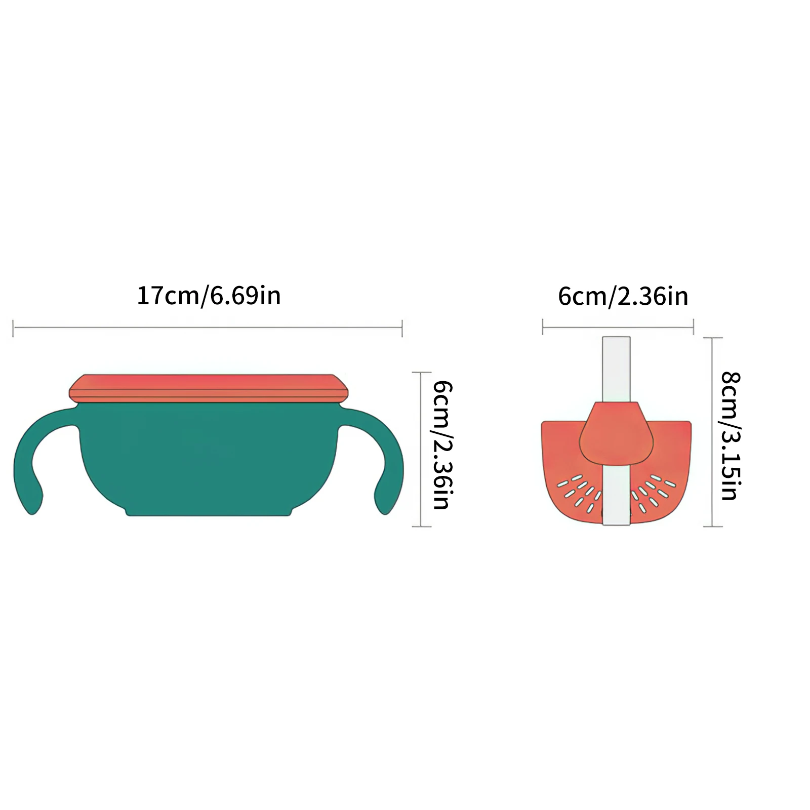 

Baby Feeding Snack Soup Bowl Baby Care 3 In 1 With Straw Infant Learning Dishes Suction Bowl Handle Tableware Petal Snack Bowl