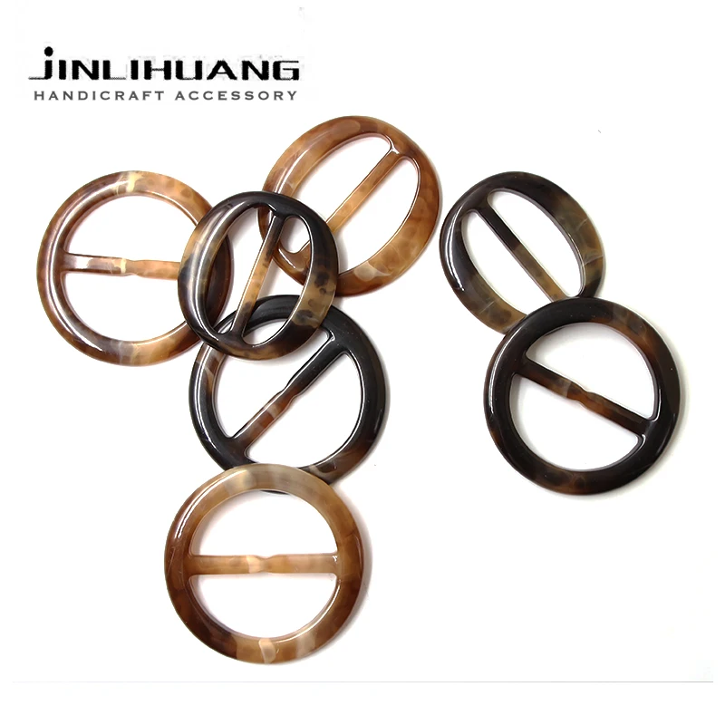 

Овальная Круглая пряжка для ремня из смолы, 5 шт., аксессуары для чемодана, аксессуары для сумки, украшения для одежды «сделай сам», украшение для одежды ручной работы, кольцо с пряжкой