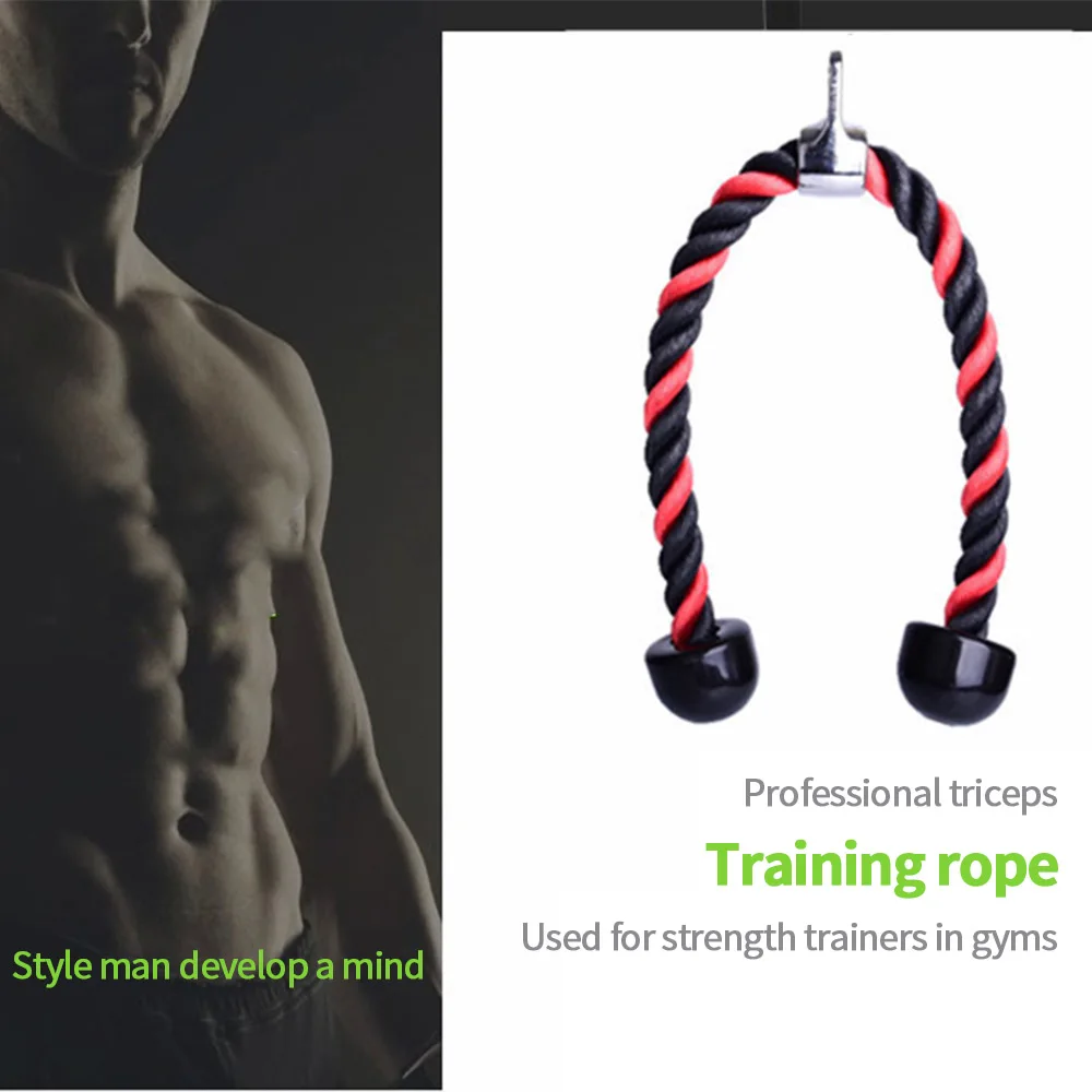 

Gym Heavy Duty Pull Rope Fitness Bodybuilding Triceps Pull Rope Abdominal Sit-Up Rally Lateral Biceps Muscle Training