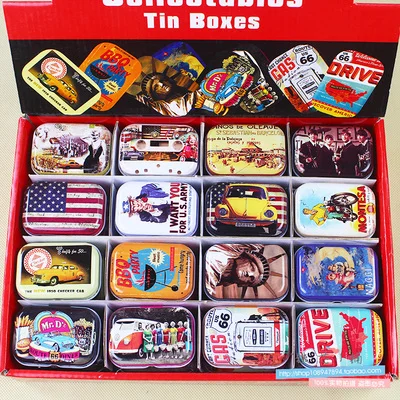 32 шт./лот! Новый модный мини чехол Железный жестяной металлический