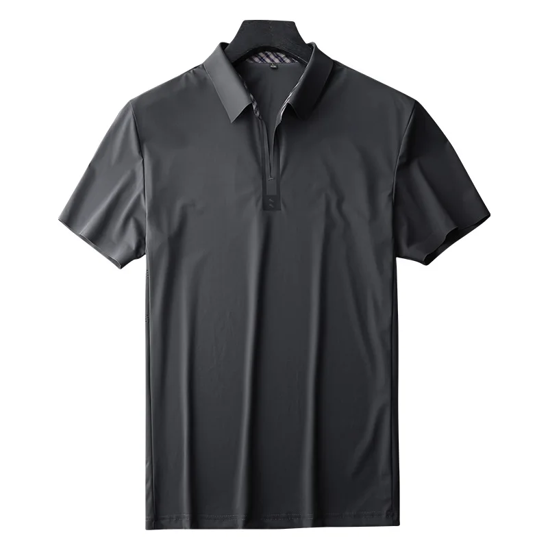 

Polo Shirt Men's Lapel short sleeve ice silk quick drying summer thin loose Sports Golf T-shirt tennis half sleeve