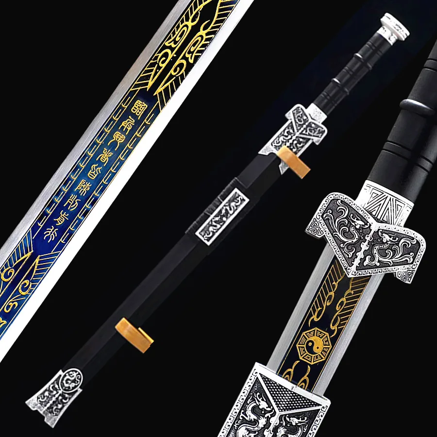 Китайский Меч кунгфу Дао синий 1095 высокомарганцевый стальной острый меч Хань