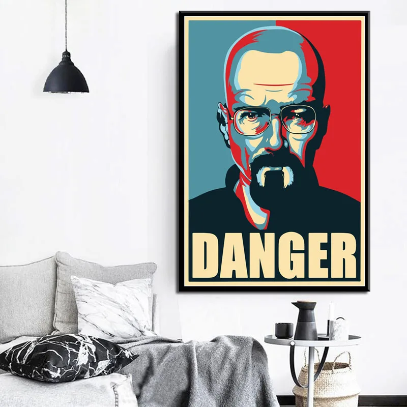 P839 поп-арт Breaking Bad Danger Walter белый популярный классический ТВ-шоу художественная