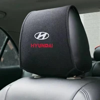 1pc car seat headrest pillow cover protector velcro for hyundai santa fe sonata solaris azera creta i30 ix25 tucson accessories