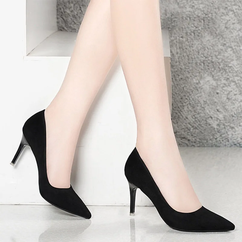 Туфли-лодочки для офиса размера плюс 25 цветов свадебные туфли на высоком каблуке