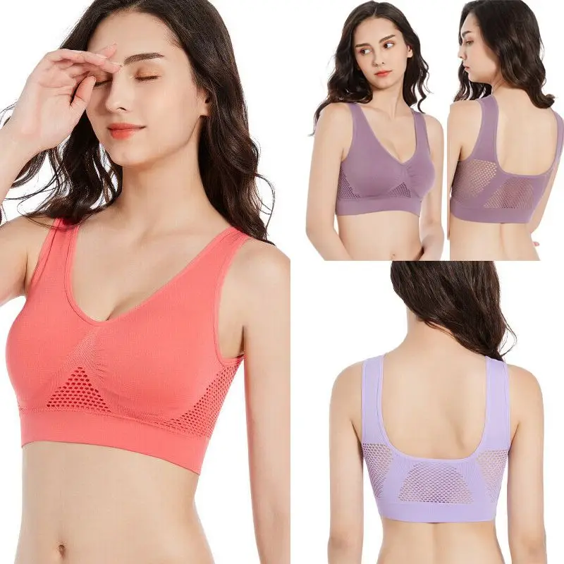Большой Размеры 6XL мягкий спортивный бюстгальтер для женщин высокие эластичные